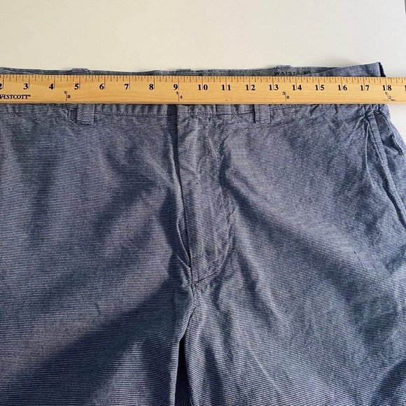 J. Crew Stanton Chino Shorts Baird McNutt Linen Blend Blue Size 35 / 9" Inseam - Picture 10 of 11